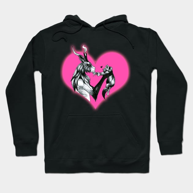 Baphomet and a Love of Cats Hoodie by HomicidalHugz